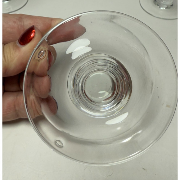 6 Vintage MCM Atomic Low Sherbet Glasses Star Dust C G Quartzex Crystal Barware - Picture 3 of 6